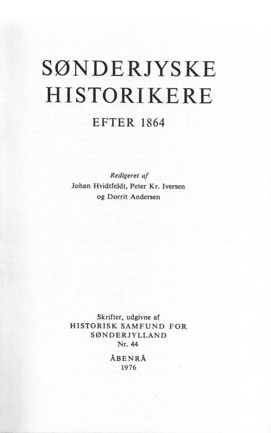 Sønderjyske historikere efter 1864